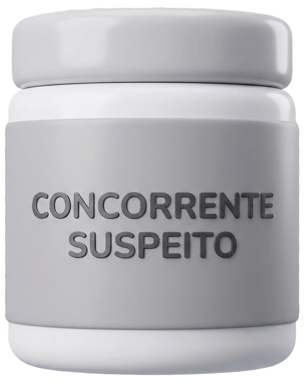 Frasco concorrente suspeito em 3D