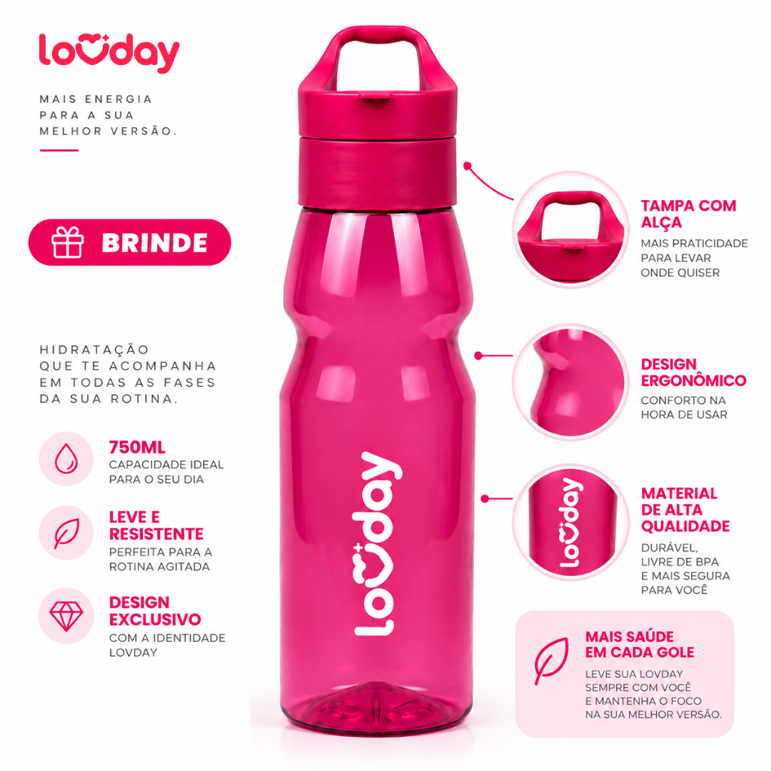 Creatina Lovday 300g Mais Brinde Garrafa Lovday 750ml
